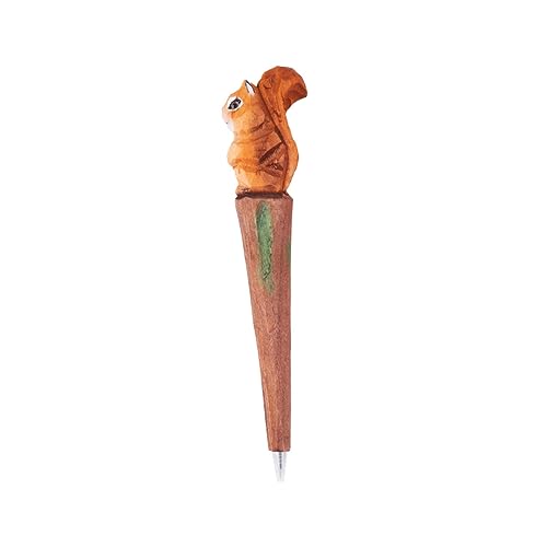 EXCEART Kugelschreiber Kreativer Gelstift Gelstifte Tinte Gelstift Cartoon Schnitzstift Holzstifte Schnitzen Nachfüllung Eichhörnchen Holzschnitzen, sortierte Farbe, 1 stück (1er Pack) von EXCEART