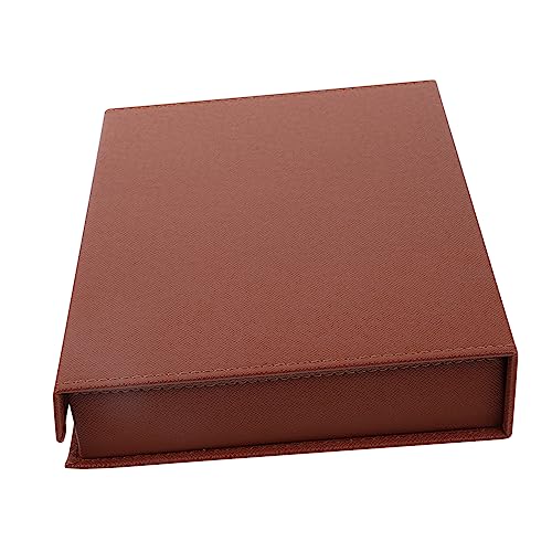 EXCEART Pu Leder A4 Dokument Ordner Datei Box Büro Tisch Lagerung Schreibtisch Veranstalter Datei von EXCEART