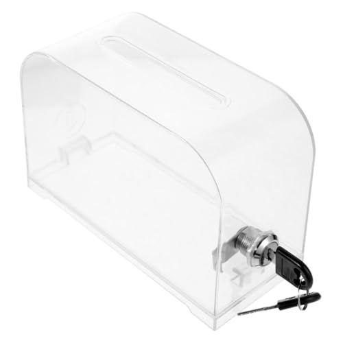 EXCEART Meinungsstimmabschied Ablage Für Visitenkarten Praktisches Kartenetui Kartenspeicher Behälter Für Bürokarten Bürozubehör Spende Dose Kartenorganisator Acryl Transparent von EXCEART
