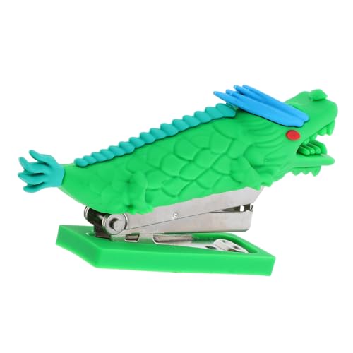 EXCEART Mini Heftgerät Bürobedarf Niedlicher Cartoon Drache Kompakter Heftklammer Hefter Leicht Tragbar Für Schüler Und Büro Schreibtisch Zubehör von EXCEART