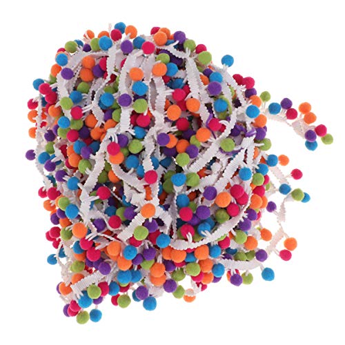 EXCEART Pomponband Pomponborte Bommelborte Bommelband Pompons Band Pom Pom Trim Ball Fringe für Näharbeit Nähen Basteln Kleidung DIY 4.5 von EXCEART