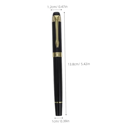 EXCEART Praktischer Metall-füllfederhalter mit Glattem Tintenfluss Handlich und Robust als Abschlussgeschenk für Studenten und Büro Tragbarer Schreibstift mit Goldfarbenem Clip von EXCEART
