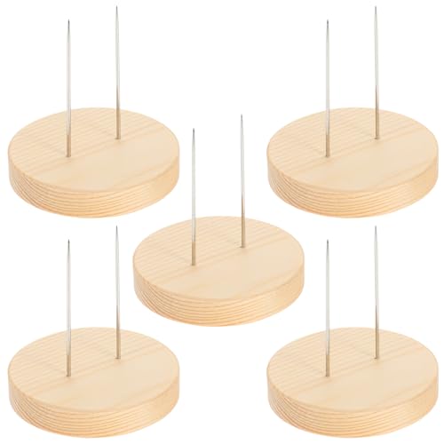 EXCEART Puppenständer, Puppenständer, Nadelfilz, Holzsockel, Teddybär-Unterstützung für Action-Figuren, Puppenzubehör, 5 Stück von EXCEART