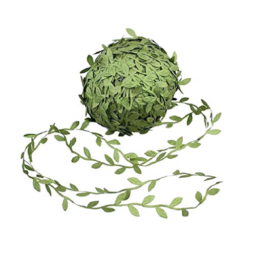EXCEART Satinband Blätter Bänder Zum Basteln Blatt Künstliche Bl? Reben 1 Roll Dekorative Bl? Reben Party Wand Decor Rattan Band Tischdeko Band Blätter Blumenborte von EXCEART