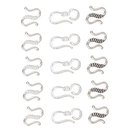EXCEART Schmuck Verbindungsverschluss 40st S Hakenverschluss Tibetischer Haken Knebelhaken Umklammern Silber Schmuck DIY Halskette Verschluss Robuster Kleiderständer Schwer Metall EXCEART Schmuck Verbindungsverschluss 40st S Hakenverschluss Tibetischer Haken Knebelhaken Umklammern Silber Schmuck DIY Halskette Verschluss Robuster Kleiderständer Schwer Metall von EXCEART