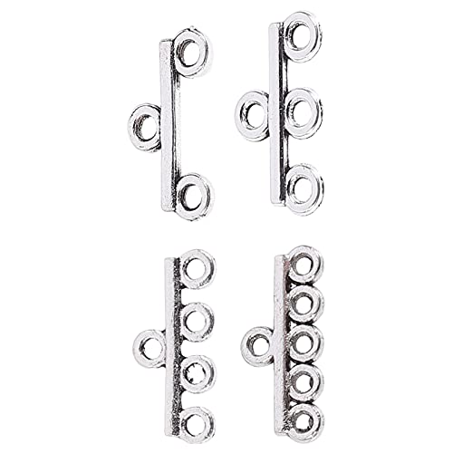 EXCEART Schmuckzubehör 40Pcs DIY Schmuck Verschlüsse Multi Stränge Verschlüsse Halskette Kette Extender für DIY Schmuck Machen Versorgung (Silber) Multi Strang Verschluss Kette von EXCEART