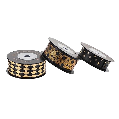 EXCEART Schwarzes Geschenkband Aus Polyester 3 Rollen Elegant Für Blumensträuße Dekorationen Wiederverwendbar Verleiht Feiern Eine Festliche Note EXCEART Schwarzes Geschenkband Aus Polyester 3 Rollen Elegant Für Blumensträuße Dekorationen Wiederverwendbar Verleiht Feiern Eine Festliche Note von EXCEART