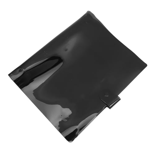 EXCEART Soft PVC Ringbuch Transparent Schwarz mit Druckknopfverschluss Flexibler Ordner für Lose für Studenten Büro und Tagesplanung Strapazierfähiger Schutz für Notizbuchseiten von EXCEART