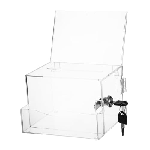 EXCEART Spendenbox Abschließbar Transparente Wahlurne für Vorschläge und Spenden Robuste Acrylbox mit Schloss für Veranstaltungen Gewinnspiele und Wohltätigkeitsaktionen EXCEART Spendenbox Abschließbar Transparente Wahlurne für Vorschläge und Spenden Robuste Acrylbox mit Schloss für Veranstaltungen Gewinnspiele und Wohltätigkeitsaktionen von EXCEART