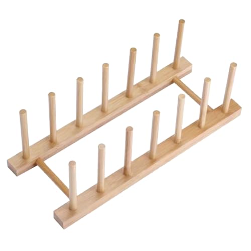 EXCEART Einfacher Garnhalter Aus Holz – Spulen-organizer Nähzubehör Und Zubehör von EXCEART