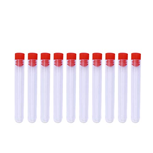 EXCEART Sticknadel Rohr 10 Stück Transparente Durchsichtige Plastik Kleine Leere Aufbewahrungsröhrchen Nadel Perlen Behälter Set Testflaschen Veranstalter Boxen Garn Nadelschlauch von EXCEART