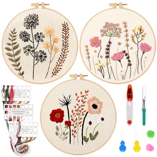 EXCEART Stickrahmen Hand-Diy-Kreuzstich-Sets Pflanzen Blumen Stickmuster Und Fäden 1 Set Für Anfänger EXCEART Stickrahmen Hand-Diy-Kreuzstich-Sets Pflanzen Blumen Stickmuster Und Fäden 1 Set Für Anfänger von EXCEART