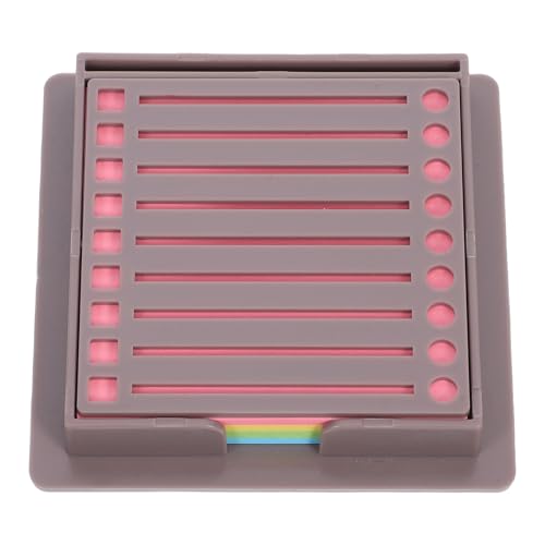 EXCEART Sticky Notepad Holder mit Schablone Praktischer Memo Pad Dispenser für Schreibtischorganisation für Büro Schule und Zuhause Tiefer Grauton Haftnotizen Farben von EXCEART