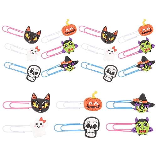 EXCEART The Office Supplies Halloween-Kürbis-Clips, Halloween-Büroklammern, Buchmarkierungsklammern, Lesezeichen, zarte Büroklammern, Anhänger, Lesezeichen, 20 Stück EXCEART The Office Supplies Halloween-Kürbis-Clips, Halloween-Büroklammern, Buchmarkierungsklammern, Lesezeichen, zarte Büroklammern, Anhänger, Lesezeichen, 20 Stück von EXCEART