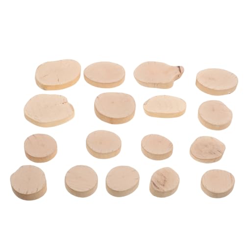 EXCEART Unvollendete Holzstücke Naturholz Chips für DIY Bastelprojekte Holzscheiben Holzspäne zum Bemalen Schnitzen Dekorieren für Heim Hochzeit Schule von EXCEART