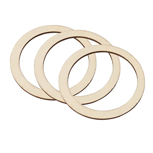 EXCEART 200 Stücke Runde Form Dekorative Holz Chips Handwerk Decor Schlüssel Dekoration Höhlte Holz Scheibe Für Scrapbooking 3cm von EXCEART