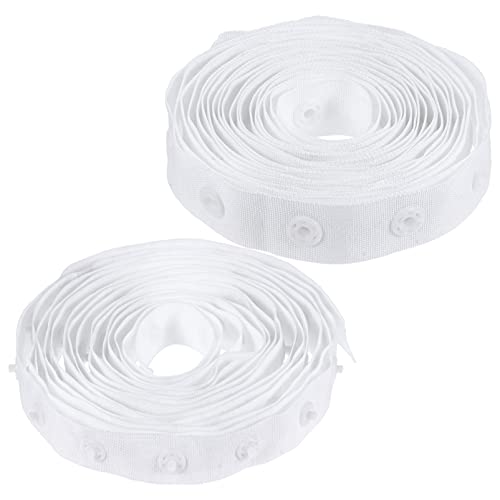 EXCEART Weiß zum Nähen, Knopf, Reißverschluss, Ersatzteil, für Babykleidung, Schritt, Nähen, Basteln, Zubehör, 25 mm von EXCEART