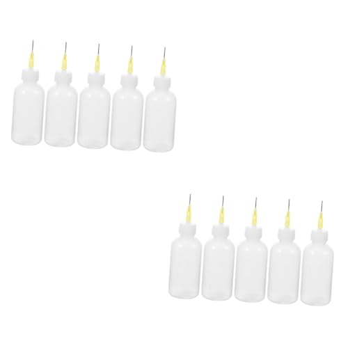 EXCEART spitze Flasche Keramikwerkzeug 10 Stk kleiner Spritzer Kleber Squeeze-Flaschen Nadel Flaschenspitzen Töpferwerkzeuge Ton Nadelflasche Plastikflasche Glasur Spender Präzisions Dosierflasche von EXCEART