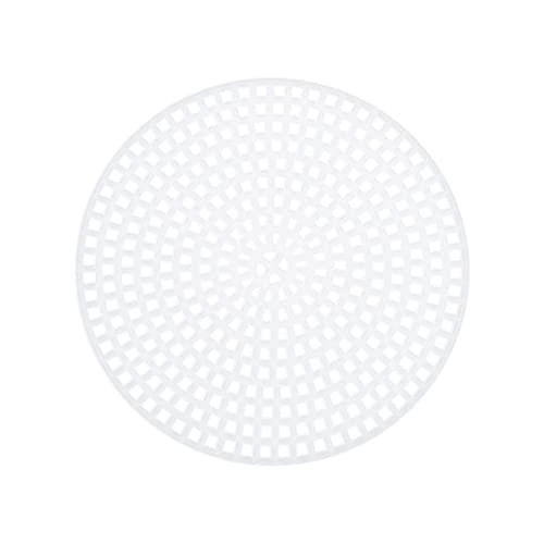 Exceart 20 Stück Kunststoff Leinwand Form rund klar Kreuzstich Gitter Platte Stickerei Mesh Blatt DIY Tasche Boden Liner Board für DIY Handwerk Handbuch 14,7 cm (weiß) 7.7X7.7CM weiß von EXCEART
