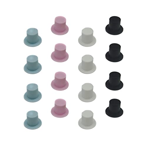 Exceart 80 Mini-Hüte aus Kunststoff, magische Hüte, bunte Hüte, DIY-Hüte, Miniatur zum Basteln, Kunst, Basteln, für Kinderpartys von EXCEART