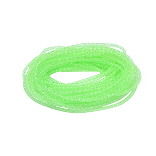 Exceart Schmuck Basteln Tube Elastische Maschenschlauch Polyester Geflechtschlauch Netzgarn Schnur für DIY Schmuckherstellung Liefert Hellgrün Kränze Cyberlox Tube von EXCEART