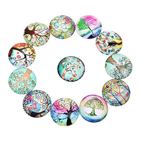 Glas Cabochon Runde Glasmosaik Kristall Halbrund Kuppel Lebensbaum Bedruckte Flatback Aufkleber für DIY Basteln Anhänger Schmuckherstellung 10MM 20 Stück Glas Cabochon Runde Glasmosaik Kristall Halbrund Kuppel Lebensbaum Bedruckte Flatback Aufkleber für DIY Basteln Anhänger Schmuckherstellung 10MM 20 Stück von EXCEART
