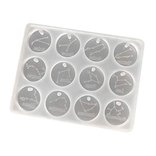 Zwölf Sternbilder Harzformen Sternbild Anhänger Formen Set Tierkreis Epoxidharz Silikonform für DIY Scheiben Schmuck Schlüsselbund Herstellung Werkzeuge Zubehör Zwölf Sternbilder Harzformen Sternbild Anhänger Formen Set Tierkreis Epoxidharz Silikonform für DIY Scheiben Schmuck Schlüsselbund Herstellung Werkzeuge Zubehör von EXCEART