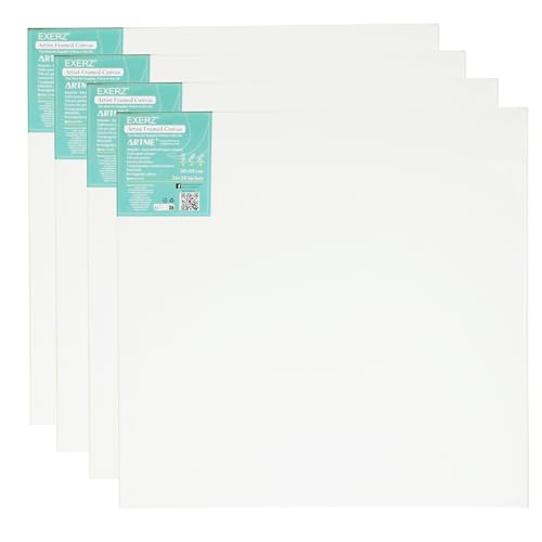 EXERZ 60x60cm Keilrahmen 4pk /Leinwand Gerahmte Kunstleinwände/ 280GSM/ Vorgespannt 100% Baumwolle/dreifach grundiert/Ohne Säure/mittelkörnig / 1.7cm dick EXERZ 60x60cm Keilrahmen 4pk /Leinwand Gerahmte Kunstleinwände/ 280GSM/ Vorgespannt 100% Baumwolle/dreifach grundiert/Ohne Säure/mittelkörnig / 1.7cm dick von EXERZ