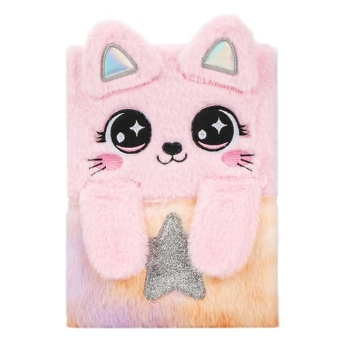 EXERZ Notizbuch A5 'Rosa Katze', Kindertagebuch, Notizblock für Kinder, zappelfreundlicher Einband mit faltbaren Ohren und Pfoten, süß und funktional, 160 linierte Seiten EXERZ Notizbuch A5 'Rosa Katze', Kindertagebuch, Notizblock für Kinder, zappelfreundlicher Einband mit faltbaren Ohren und Pfoten, süß und funktional, 160 linierte Seiten von EXERZ