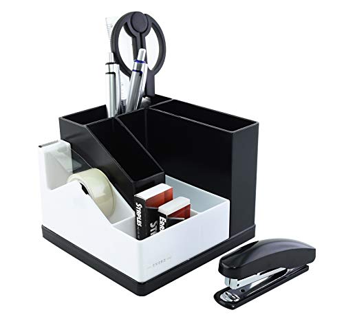 EXERZ Schreibtisch-Organizer/Stifthalter/Schreibtisch aufgeräumt / 360 ° drehbar mit Briefpapier, einschließlich: Klebeband mit Spender, Schere, Hefter, Heftklammern, Stifte, Lineal, Radiergummi EXERZ Schreibtisch-Organizer/Stifthalter/Schreibtisch aufgeräumt / 360 ° drehbar mit Briefpapier, einschließlich: Klebeband mit Spender, Schere, Hefter, Heftklammern, Stifte, Lineal, Radiergummi von EXERZ