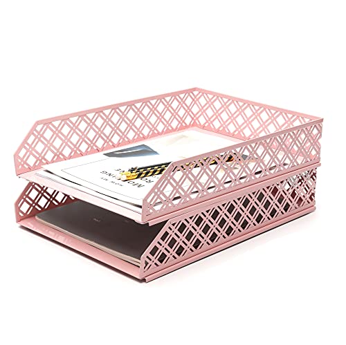 EXERZ Briefablagen 2 Stück Stapelbarer Papiersortierer/Schreibtischorganizer/Aktenablage für Schreibtisch - Maschendraht-Metall-Aktenregal - Büro, Schule, Heimstudium EXERZ Briefablagen 2 Stück Stapelbarer Papiersortierer/Schreibtischorganizer/Aktenablage für Schreibtisch - Maschendraht-Metall-Aktenregal - Büro, Schule, Heimstudium von EXERZ
