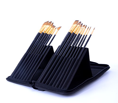 Exerz Künstler Pinsel Set – 15 Stück Professionelle Pinsel mit Reisehülle & Ständer | Perfekt für Acryl, Aquarell, Gouache & Gesichtsfarben Exerz Künstler Pinsel Set – 15 Stück Professionelle Pinsel mit Reisehülle & Ständer | Perfekt für Acryl, Aquarell, Gouache & Gesichtsfarben von EXERZ