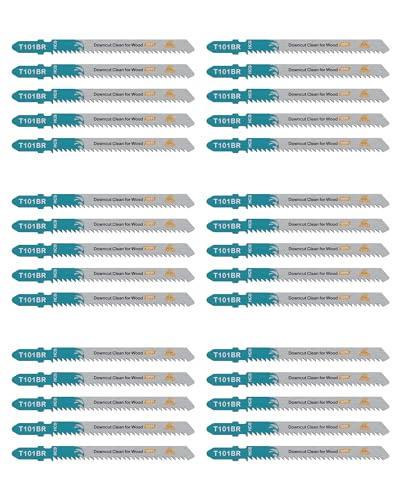 EXFEIN 30 Stück HCS Stichsägeblätter für Weichholzsperrholz, professionelles Zubehör Stichsäge (T101BR) von EXFEIN