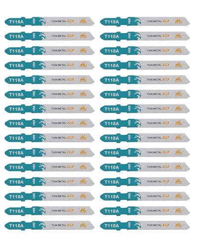 EXFEIN 30-teiliges Stichsägeblätter-Set – HSS Stichsägeblätter für Metall-Stahlbleche (T118A) von EXFEIN