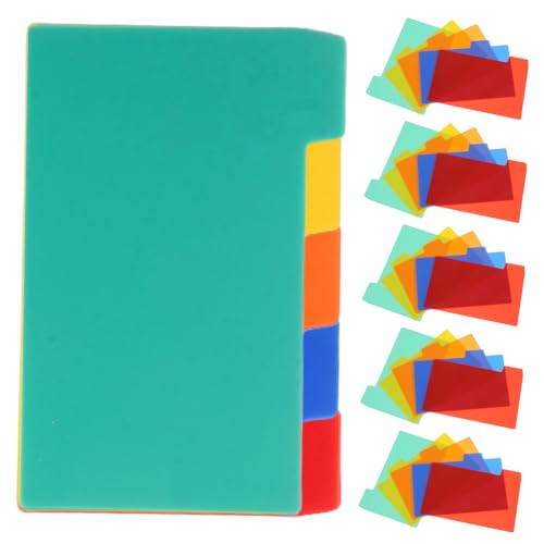 EXHUMKY 1 Satz American Label -Karteikarte leere Rezeptkarten Notizkarten mit Trennwänden Karteikarten mit Trennwänden Führungskarten Rezeptteiler Ordnertrenner Teiler für Rezeptkarten PVC von EXHUMKY