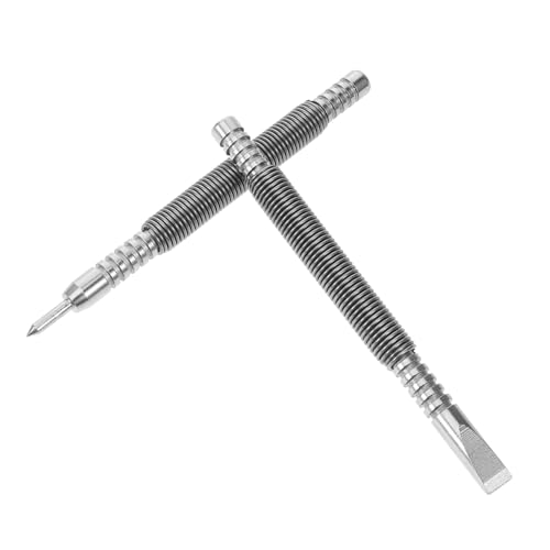 EXHUMKY 1 Satz Dual Head Feder Nagelset mit Stiftloch Stanze Federbelastetes Nagelset für Holzarbeiten Tragbar und Vielseitig Einsetzbar für Möbelbau und DIY Projekte von EXHUMKY