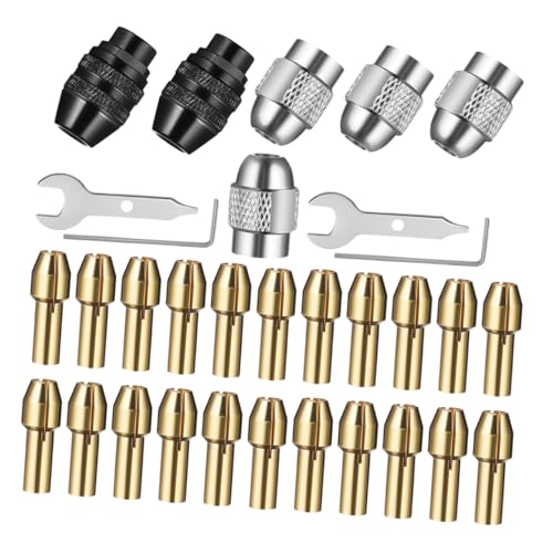 EXHUMKY 1 Satz Elektrisches Mahlen Kupferkern - werkzeug Kompatible robuste Bohrer Spiralbohrfutter Rotary Tool Zubehör Kit Zubehör für Bohrmaschinen Bohrmaschine Adapter von EXHUMKY