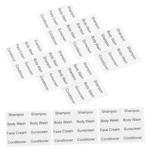 EXHUMKY 10 Blatt Transparente Selbstklebende Kosmetikflaschen Etiketten Wasserfeste Reiseaufkleber für Shampoo Lotion Praktische Abziehsticker zur Schnellen Flaschenkennzeichnung EXHUMKY 10 Blatt Transparente Selbstklebende Kosmetikflaschen Etiketten Wasserfeste Reiseaufkleber für Shampoo Lotion Praktische Abziehsticker zur Schnellen Flaschenkennzeichnung von EXHUMKY