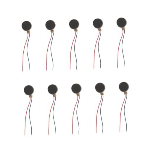 EXHUMKY 10 Stück Mini Vibrationsmotoren Praktische Mikro Motoren mit Druck und Korrosionsbeständigkeit Leise und Langlebig für Bastelprojekte und Elektrogeräte von EXHUMKY