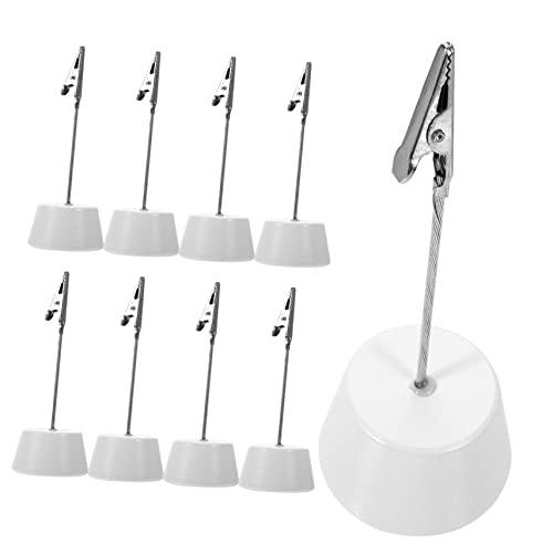 EXHUMKY 10 Stück Teiliges Holzständer Fotohalter Klammern für Karten Notizen Bilder Multifunktionale Tisch und Büroaccessoires für Fotos Menükarten und Memo Clips von EXHUMKY