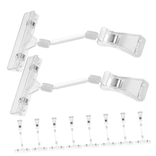 EXHUMKY 10 Stück Teiliges Klarer Drehbarer Preisschildhalter aus Robustem Material Verstellbarer Warenschildclip für Verkaufsdisplays Geeignet für Supermarktregale und Geschäftsschilder EXHUMKY 10 Stück Teiliges Klarer Drehbarer Preisschildhalter aus Robustem Material Verstellbarer Warenschildclip für Verkaufsdisplays Geeignet für Supermarktregale und Geschäftsschilder von EXHUMKY