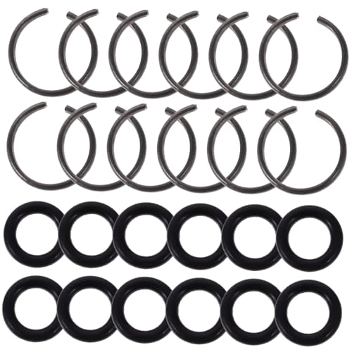 EXHUMKY 12 Sätze Schlagschrauber Sicherungsringe Teiliges Set Metall mit Gummiunterlagen Ring Clips für Einfache Montage und Vielseitige Anwendung von EXHUMKY