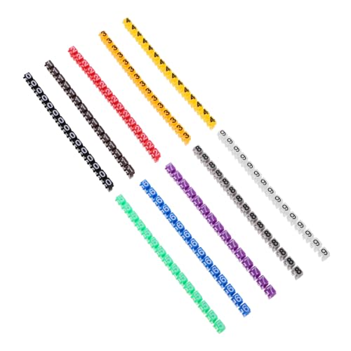 EXHUMKY 150 Stück Teiliges Farbcodierter Kabelkennzeichner mit Clip Selbstklebende Bunte Kabelmarkierer für Mm² Leitungsdurchmesser zur Einfachen Identifikation von und Stromkabeln von EXHUMKY