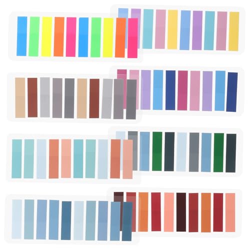 EXHUMKY 1600 Stück Teiliges Farbige Haftnotizen Sticky Index Tabs Transparent Kleine Lesezeichen zum Markieren und Annotieren für Bücher Büro Schule Praktisch und Tragbar von EXHUMKY