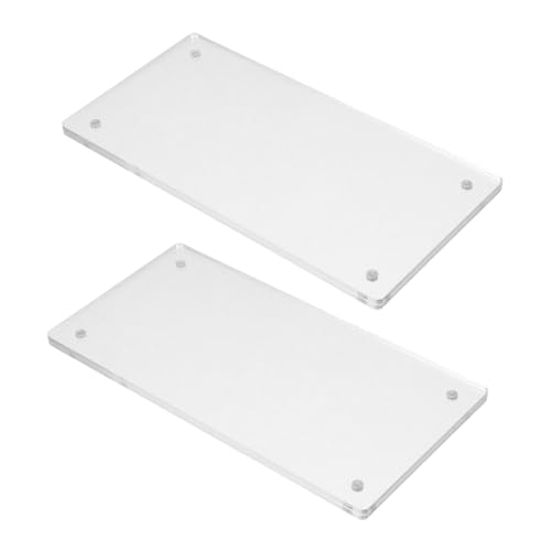 EXHUMKY 2 Sätze Magnetische Acryl Displayrahmen Klar Doppelseitig Frameless Tischkartenhalter Preisetiketten Halter Für Büro Geschäft Präsentation von EXHUMKY