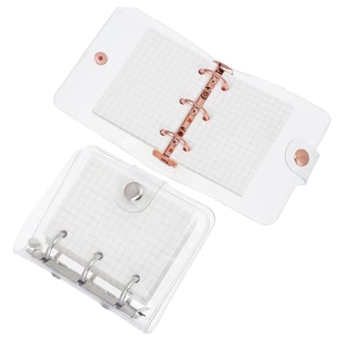 EXHUMKY 2 Sätze Mini Ringbuch Teilig Ring Notizbuch mit Losem Transparentes Cover Stilvolles Scrapbook für Schule Büro Deckblätter Aufbewahrungstaschen Rosa Gold Silber EXHUMKY 2 Sätze Mini Ringbuch Teilig Ring Notizbuch mit Losem Transparentes Cover Stilvolles Scrapbook für Schule Büro Deckblätter Aufbewahrungstaschen Rosa Gold Silber von EXHUMKY