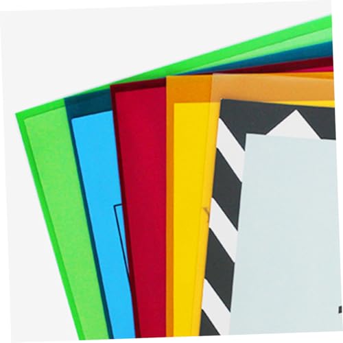 EXHUMKY 20 Stück Teiliges File Folder Transparente Wasserdichte Dokumentenmappe Erweiterbare Dokumentenaufbewahrung Praktischer Aktenhalter für Büro Schule Zuhause Zufällige Farbe von EXHUMKY