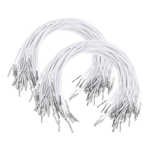 EXHUMKY 200 Stück Handgefertigte Lanyard -Augenmaske elastischer Stachelschnur-Stretch Ersatzelastung für die Datei elastisches Barb Cord für Folio Kordelzug Eisen Weiß EXHUMKY 200 Stück Handgefertigte Lanyard -Augenmaske elastischer Stachelschnur-Stretch Ersatzelastung für die Datei elastisches Barb Cord für Folio Kordelzug Eisen Weiß von EXHUMKY