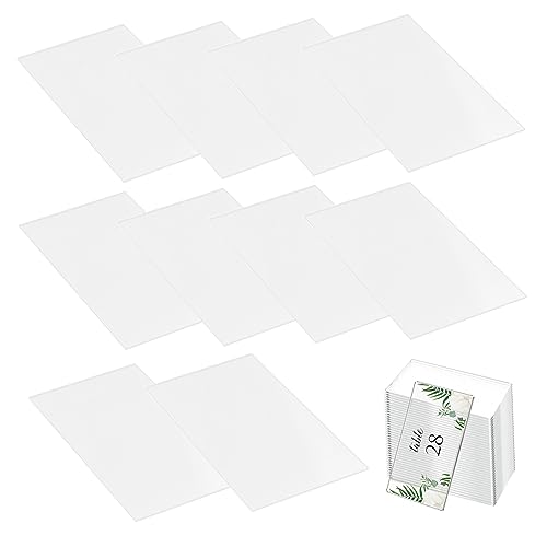 EXHUMKY 20Stücke Transparente Tischkarten Blanko Namensschilder für Hochzeiten Partys und Veranstaltungen Platzkarten für Gäste und Menüs von EXHUMKY