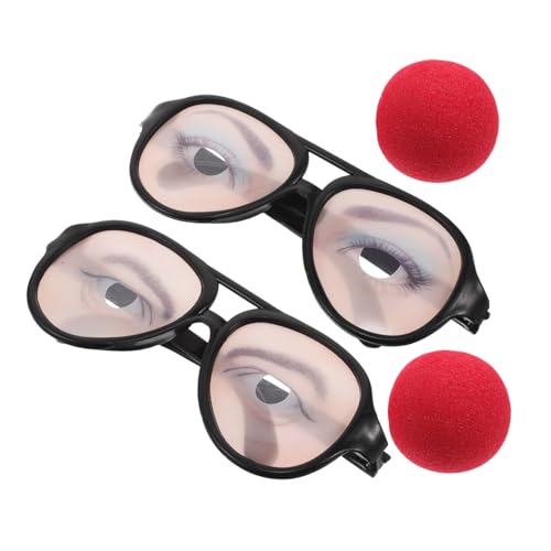 EXHUMKY 2stücke Lustige Brille Mit Nase Prank Brillen Für Männer Und Frauen Alberne Augenbrillen Als Foto Requisiten Für Partys Halloween Und Kostüm-events Tragbar Und Vielseitig von EXHUMKY